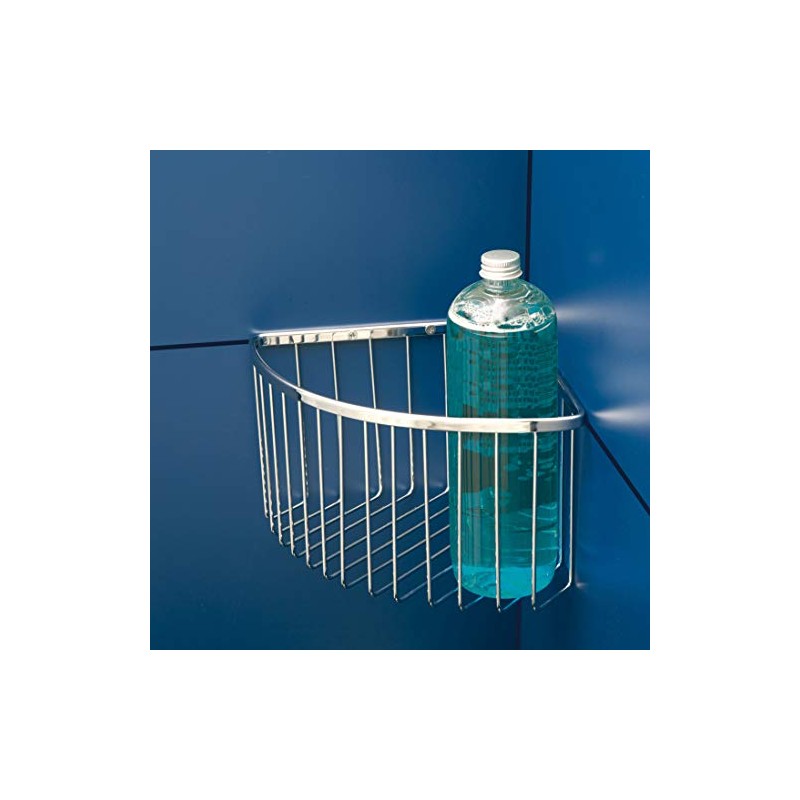 Tatay Krom Corner Storage Basket, INOX/Laton Brass, Silver, One Size
