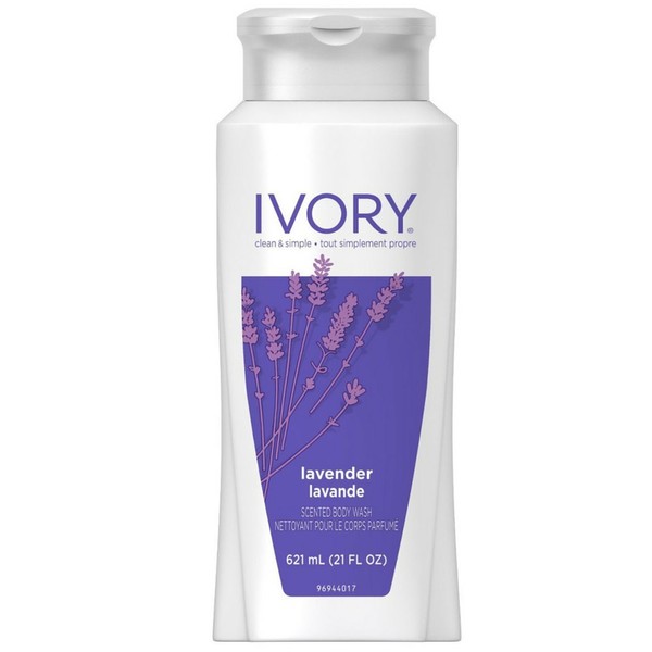 Ivory Lavender Scented Body Wash, 21 ounce (Pack of 6)