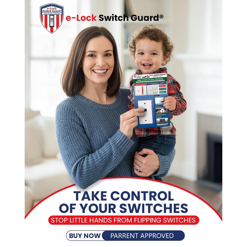 eLock Switch Guard for Toggle Switches | Child Proof Light
