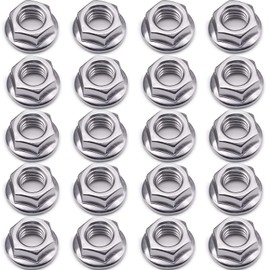 KOYMING M8 Nut Hex Lock Nut M8*20pcs Lock Nut Flange Nut 304 Stainless Steel