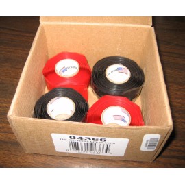 Deka/East Penn Four Pack -Deka 04366 Self-Fusing Auto Tape, 2 RED, 2 BLACK 10' each Made in USA