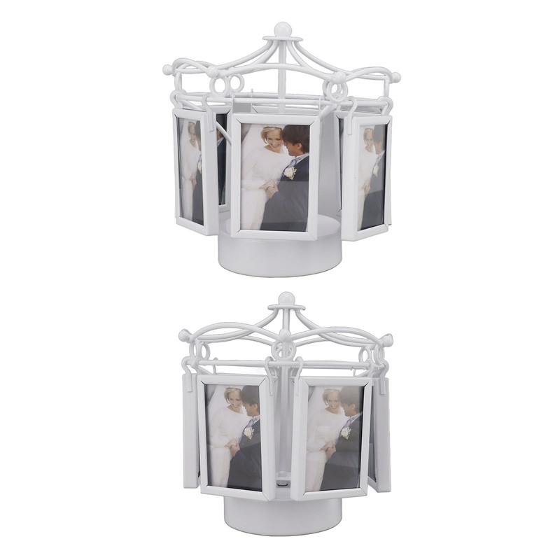 Rotating Photo Display Frame Multifunctional Removable Stable Metal Desktop Photo