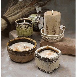 Swan Creek 17 Ounce Roasted Espresso 100% American Soybean Wax Candle in Vintage Bowl