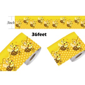 Bee Bulletin Borders 36Ft Bee Honey Bulletin Board Back to School Decoration Borders for World Bee Day Summer Party Home Office Decoration