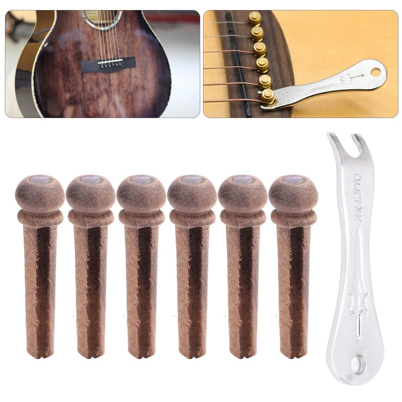 Guitar Bridge Pins Rosewood for Gibson/ Martin/Yamaha Acoustic Folk Guitars