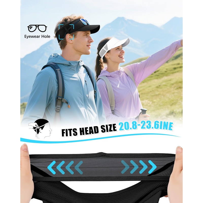 Sports Sun Visor Hats for Women Men Lightweight Breathable Cooling