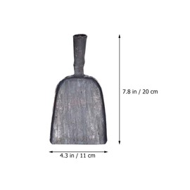 Cabilock Forged Iron Spatula 7.87 Inch Coal Shovel for Fire Pit and Fireplace Ash Removal Lightweight One-Piece Design Kitchen and Outdoor Tool