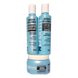 Kit Shampoo, Crema P/ Peinar, Mask Cola De Caballo Nefertiti