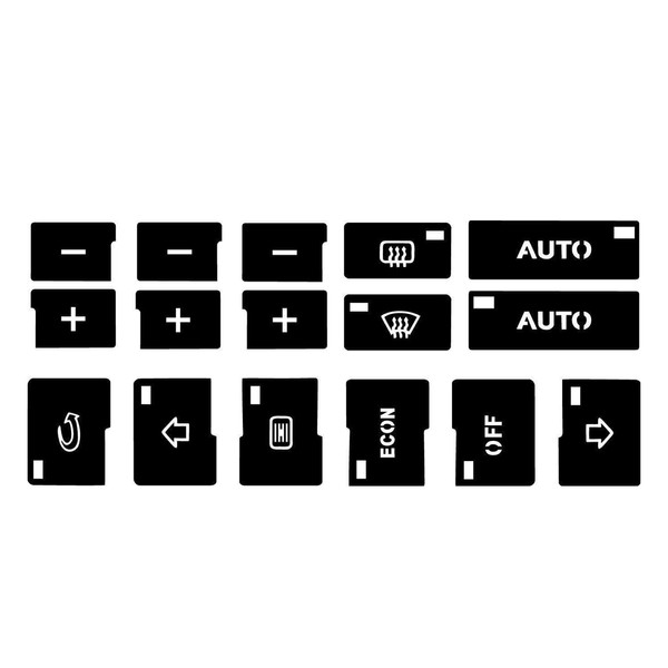 AC Dash Button Repair Kit, Replacement AC Dash Button Sticker