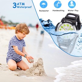 Juboos Kids Analog Watch, Childrens Waterproof Quartz Watch for 5-14 Years Old Boys Girls Time Teaching Sports Outdoor Wirstwatch