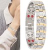 Golden Men Bracelet Fashionable Magnet Hand Chain Stainless Steel Pain