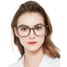 MARE AZZURO Oversized Reading Glasses 6.0+ Women Large Square Readers 1.00 1.25 1.50 1.75 2.00 2.25 2.50 2.75 3.00 3.50 4.00 5.00 6.00 (Leopard, 600)
