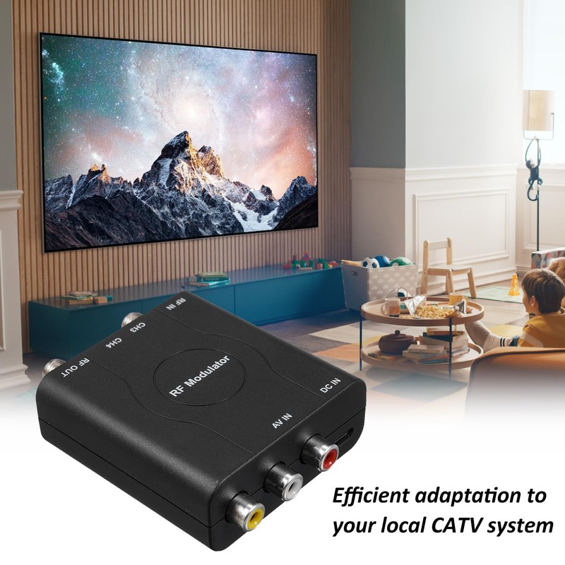ERYUE RF Modulator AV to RF Converter NTSC CH3/CH4 Channel