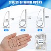 FUSIGO Wacky Rig Hooks Weedless, 30pcs Bass Fishing Hooks for