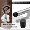 Door Stopper, 5 Inch Long Door Stop, Wall Mount, Brushed