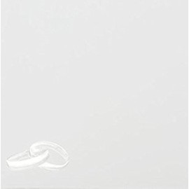 Paper24 Square Wedding Rings Envelopes 15 x 15 cm 150 x 150 mm White Pack of 25 Gummed Seal Grammage: 120 g/m²
