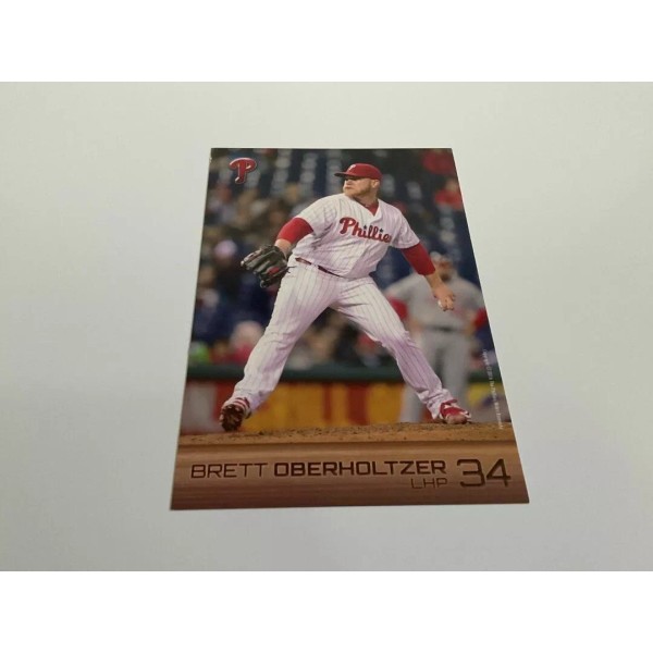2016 PHILLIES Brett Oberholtzer PHOTO CARD 4" X 6" SGA