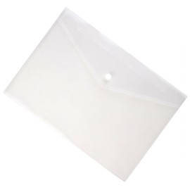 Tofficu 24pcs Document Folder Organizer Clear Tear Water-Resistant File Folders with Snap Closure for Office School Storage White Design