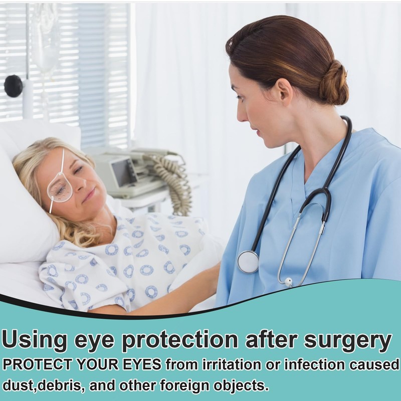 2pcs Clear Eye Shield After Cataract Surgery, Breathable Eye cover