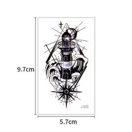 GOODCHI Tattoo Stickers, Cute, Stylish, Waterproof, Long Lasting, Body Seal, Women's, Easy to Apply, Set of 60