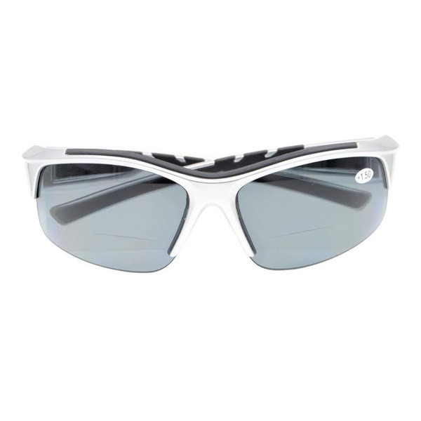 Eyekepper TR90 Unbreakable Sports Bifocal Half Rimless Sunglasses Baseball Running Fishing Driving Golf Softball Hiking