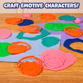 READY 2 LEARN Dough Cutters - 6 Emotions - Playdough Accessories - Dough Cutters for Kids - Clay Tools for Kids - Playdough Stamps