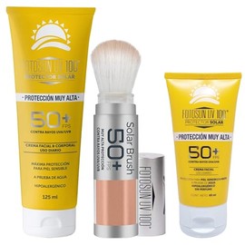 FOTOSUN UV 100 - Protector Solar Facial Bloqueador 50+ FPS Protección Contra el Sol Uso Diario Piel Sensible Sunscreen (KIT FOTOSUN UV) -...