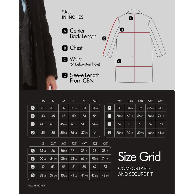 Adam Baker Men's (GROVER) 2879KAB Classic Fit Wool Blend Car