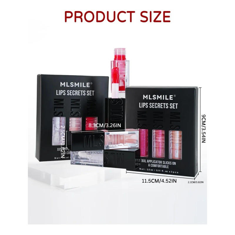 Set De 3 Lip Gloss Lip Glow Oil Labial Voluminizador