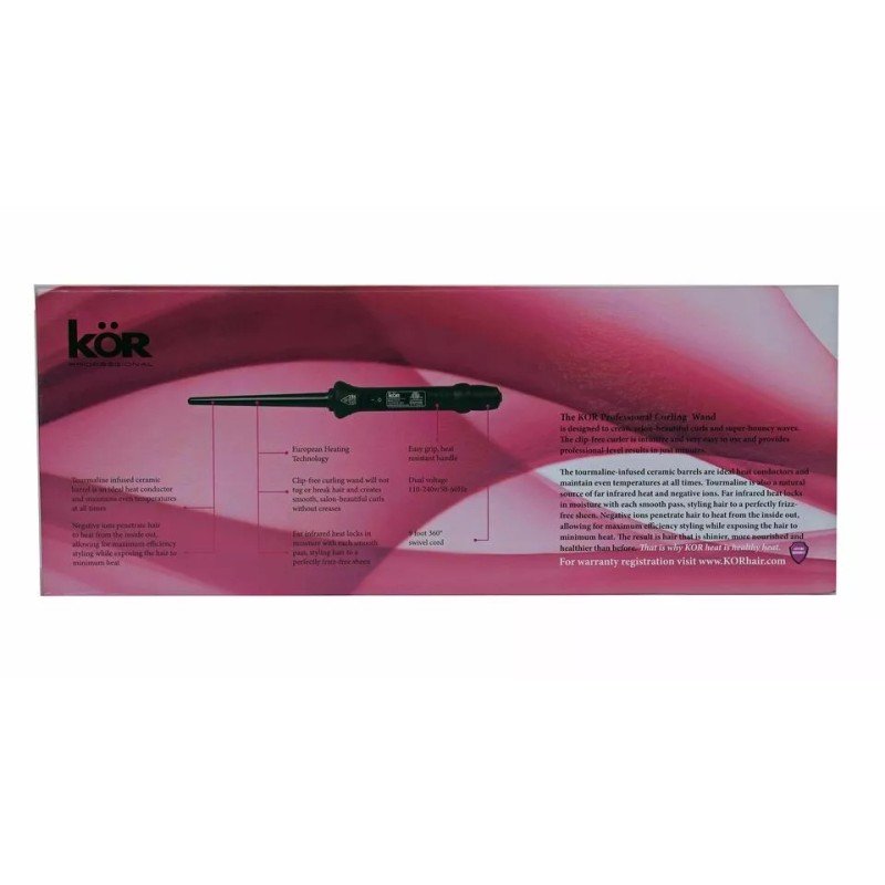 kor Professional HSK #51 9/18MM BLACK TOURMALINE CERAMIC BARREL HAIR