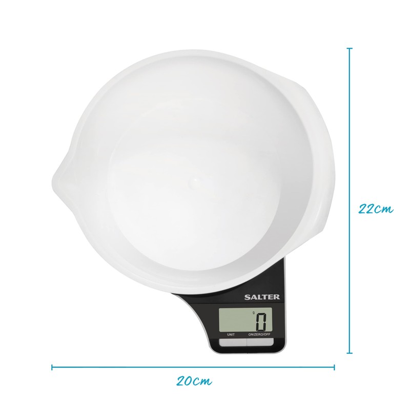 Salter 1089 BKWHDR Measuring Jug Electronic Kitchen Scale, Food/Baking Scale,