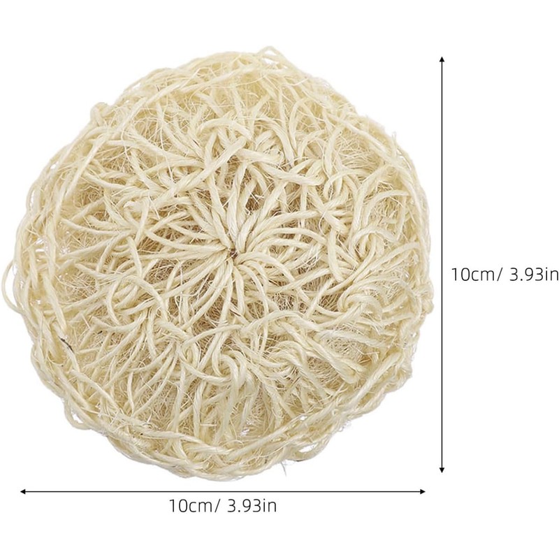 Estropajos de Baño de Sisal Natural 10x10 cm - Esponjas
