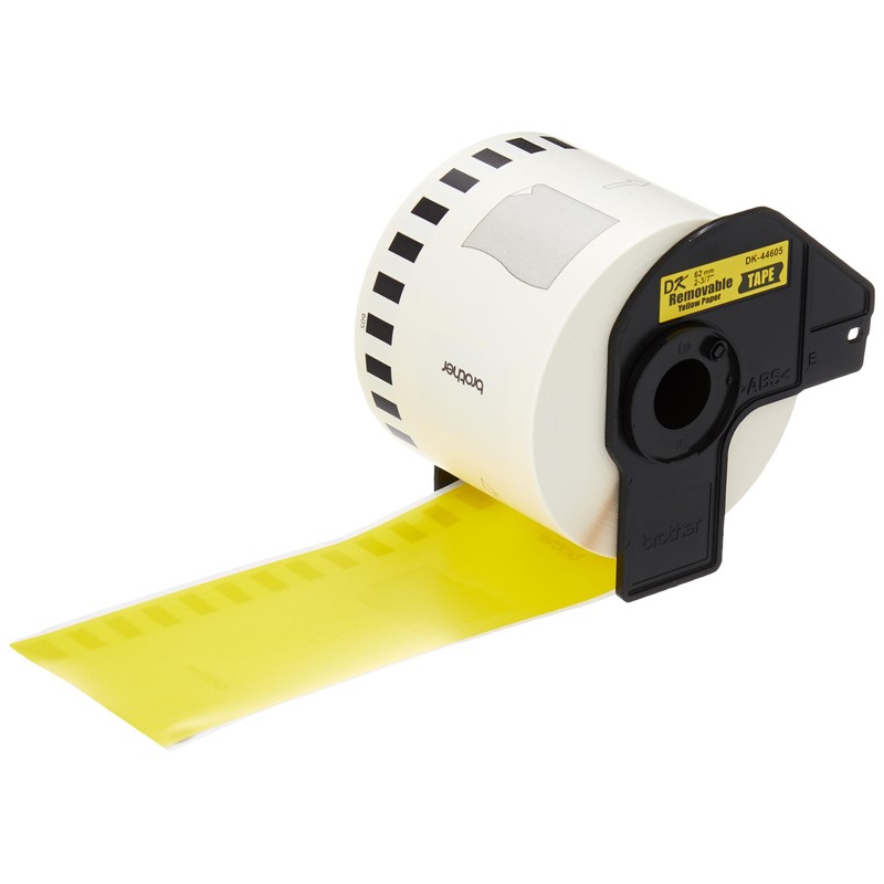 Brother DK-44605 Label Roll, Removable Continuous Length Paper, Black on