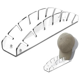 GmeDhc Cap Halterung, Cap Halter aus Acryl, Kappenhalter, Basecap Halterung Wand, Cap Organizer, Mützenhalter, Kann Gespeichert Werden 7 Hüte Aufbewahren
