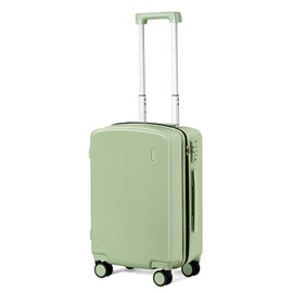 Hanke 20 Inch Hard Shell Suitcases with Spinner Wheels, Lightweight Carry On Luggage 22x14x9 Airline Approved Built-in TSA Lock, Durable Suitcase Rolling Luggage Carry-On Bag(Bamboo Green)