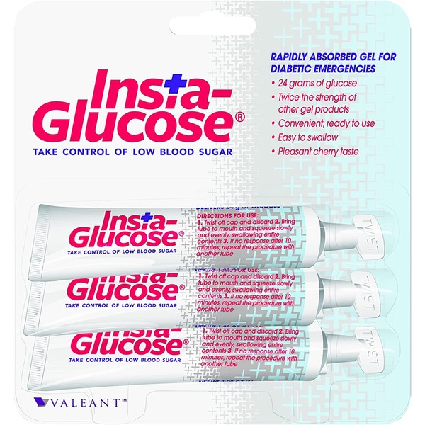 Insta-Glucose Gel, Cherry - 3 ct, Pack of 6