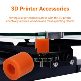 12 Pcs 3D Printer Hotbed Leveling Kit, Silicone Leveling Column Mounts with Hand Twist Leveling Nut and Screws 3D Printer Bed Plate Leveling Accessories for Ender 3/3 Pro/ V2/ CR-10s 3D Printer