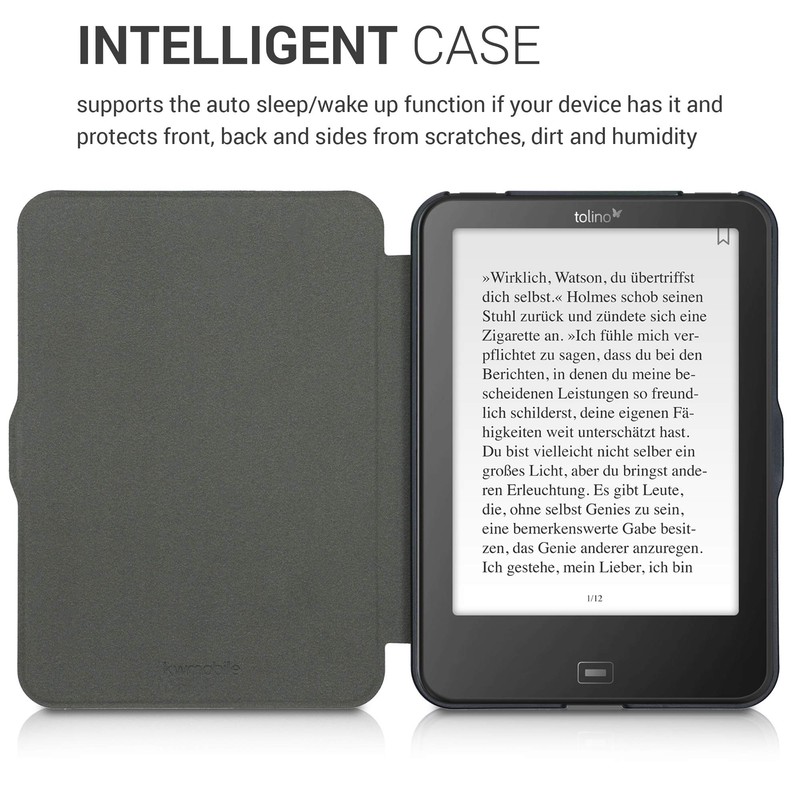 kwmobile Flip Case Compatible with Tolino Vision 1/2/3/4 HD Case