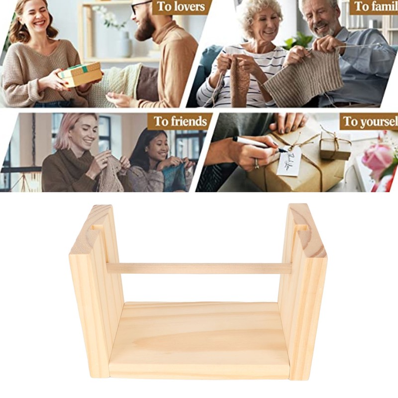 Horizontal Yarn Holder 20cm Spindle Length Increase Speed DIY Wooden