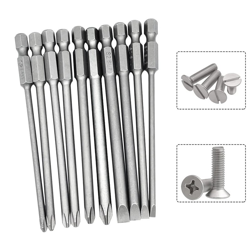 Saipor 10 Pieces 100 mm Extra Long Magnetic Phillips and