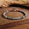 Natural Larvikite Tibetan Beads Healing Meditation Bracelet Reiki Energy Chakra