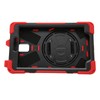 Tablet Case Silicone Hard PC Precise Cutouts Adjustable Strap Rotating
