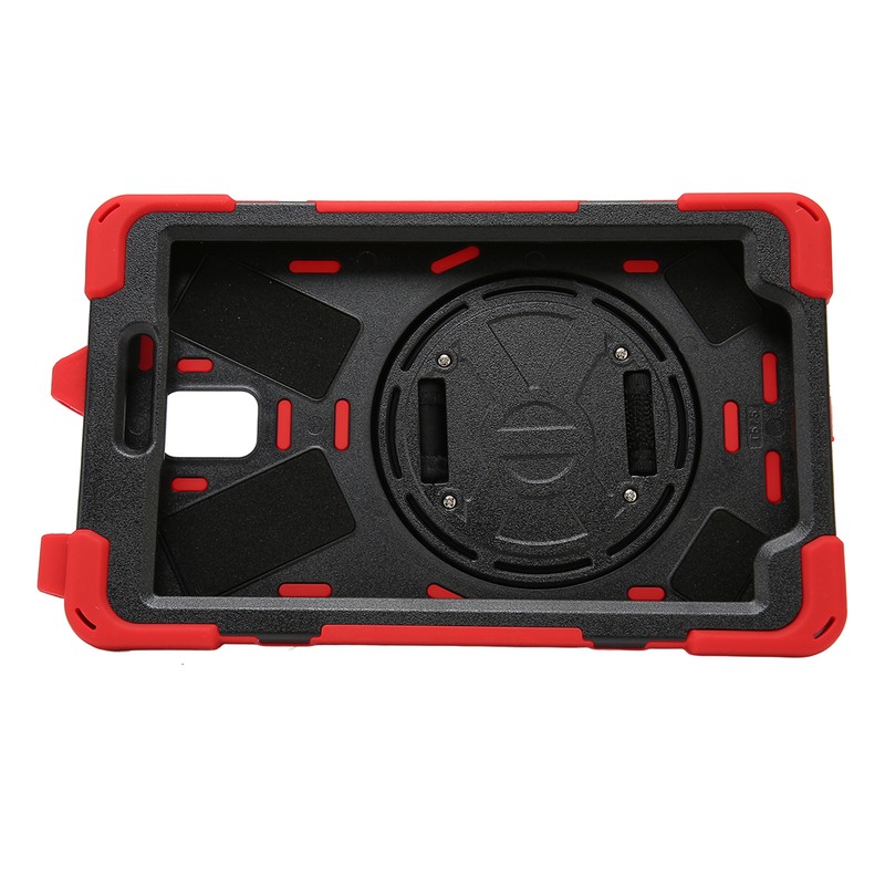 Tablet Case Silicone Hard PC Precise Cutouts Adjustable Strap Rotating