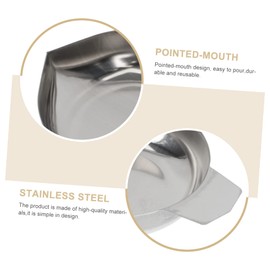 Operitacx 20 x Stainless Steel Scale Bowls Powder Pan Metal Carat Tray Kitchen Scales Measuring Cup Epoxy Resin Food Scales Mini Electronic Scales Stainless Steel Gram