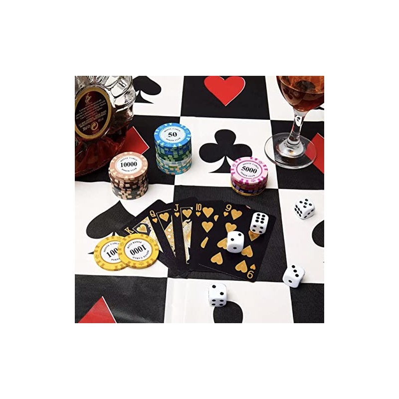 loveballoonsbedfordshire Casino Party Disposable Table Cloth