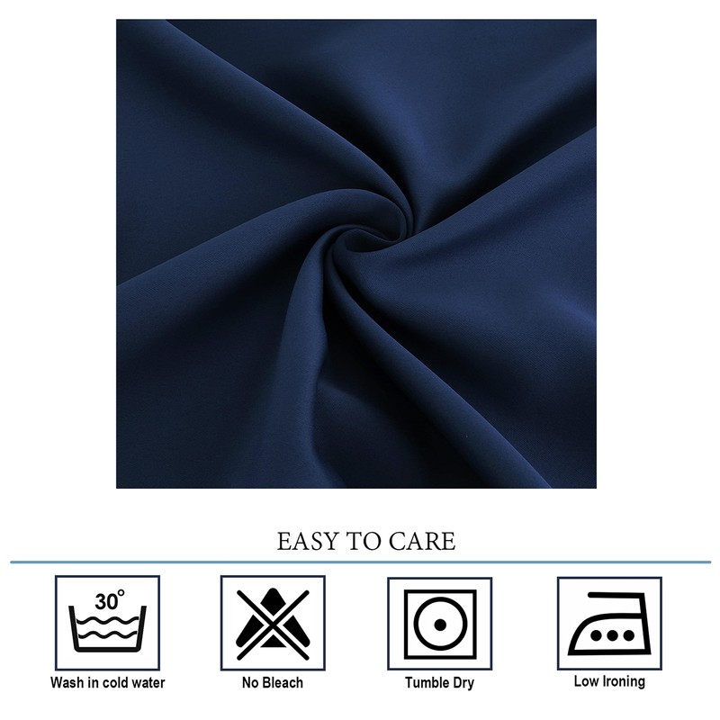 Diraysid Navy Blue Blackout Curtains for Bedroom and Living Room