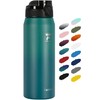 Fanhaw 24 oz Insulated Stainless Steel Water Bottle with Anti-Dust