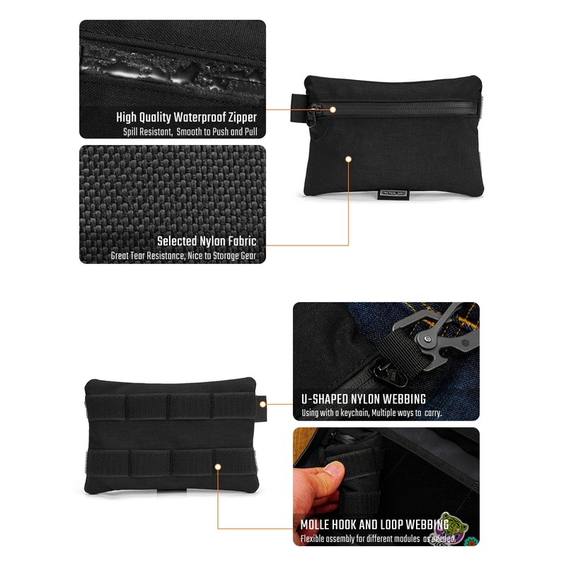 TACTICAL GEEK Storage A5 EDC Storage Bag Set, Multipurpose Hooks