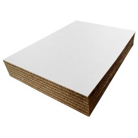 A4 297mm x 210mm White Cardboard Corrugated Sheets Pads Dividers Art Craft Board QTY 10 Sheets