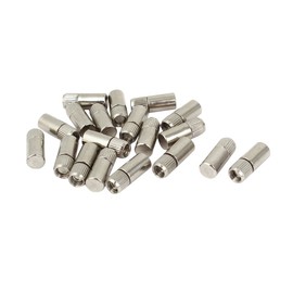 Sourcingmap 21mm x 8mm Metal Cylindrical Rod Studs Pegs Shelf Support Pins Silver Tone 20PCS